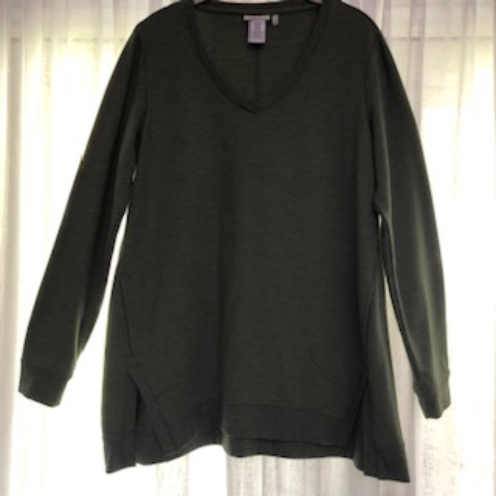 LOGO Small Heathered Green Designer Sweatshirt